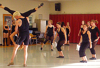 The Fredonia Dance Ensemble rehearses 